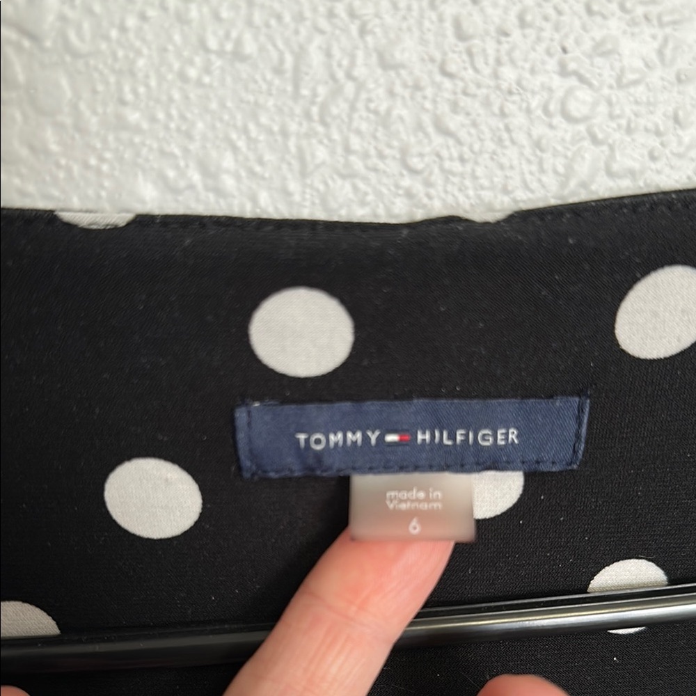 Tommy Hilfiger Polka Dot Black Shift Dress Size 6 - Picture 5 of 10